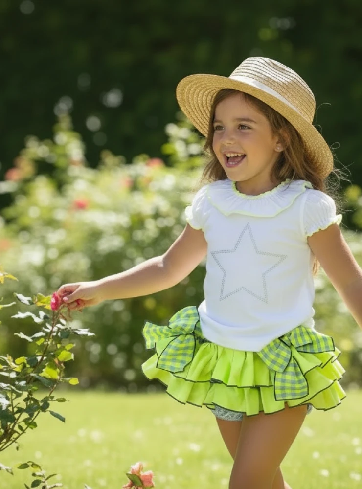 Shirt and skirt set from the Caribbean collection