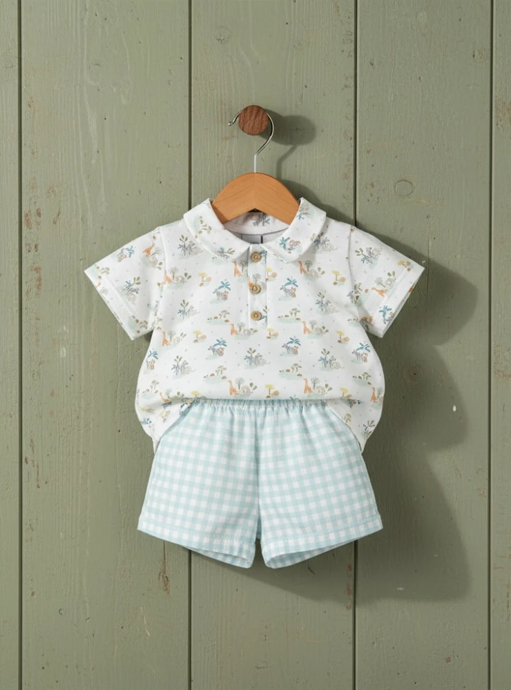 Short-sleeved outfit for boys, Adventure collection.