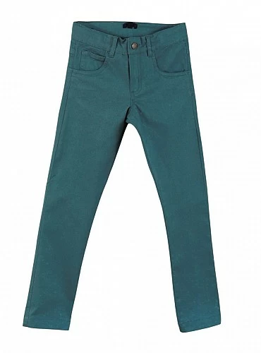 Skinny jeans in a bluish-green color