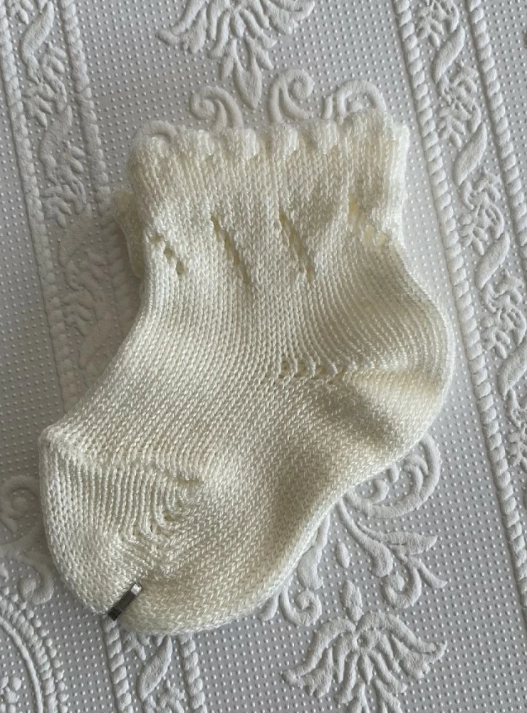 Special champagne color sock for baptism or dress