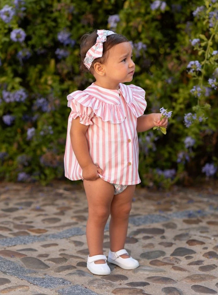 Strawberry Liberty print blouse and panties set