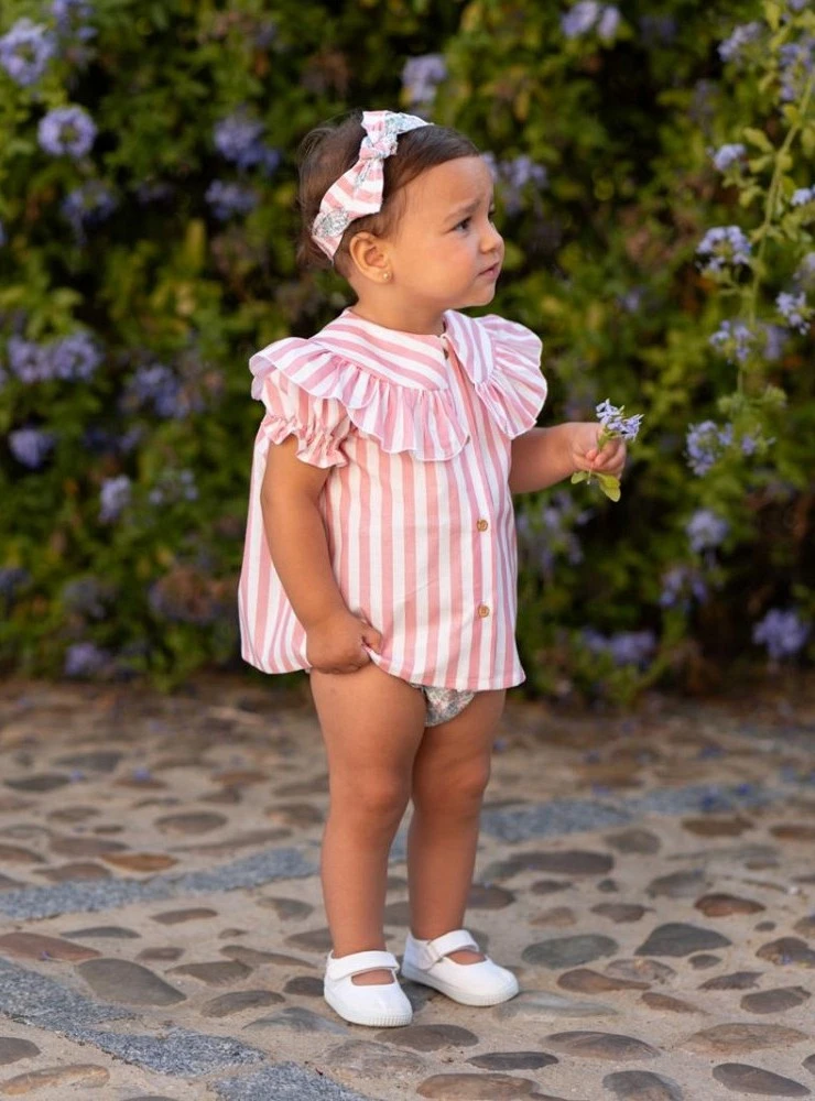 Strawberry Liberty print blouse and panties set