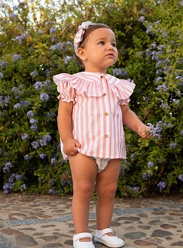 Strawberry Liberty print blouse and panties set