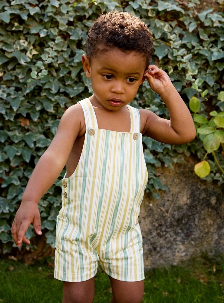 Striped dungarees for boys, Edmonton collection