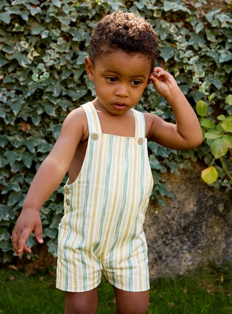 Striped dungarees for boys, Edmonton collection