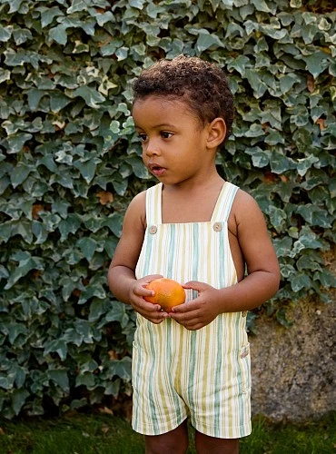 Striped dungarees for boys, Edmonton collection