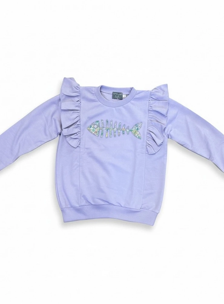 Sudadera de algodón color lila colección Raspa