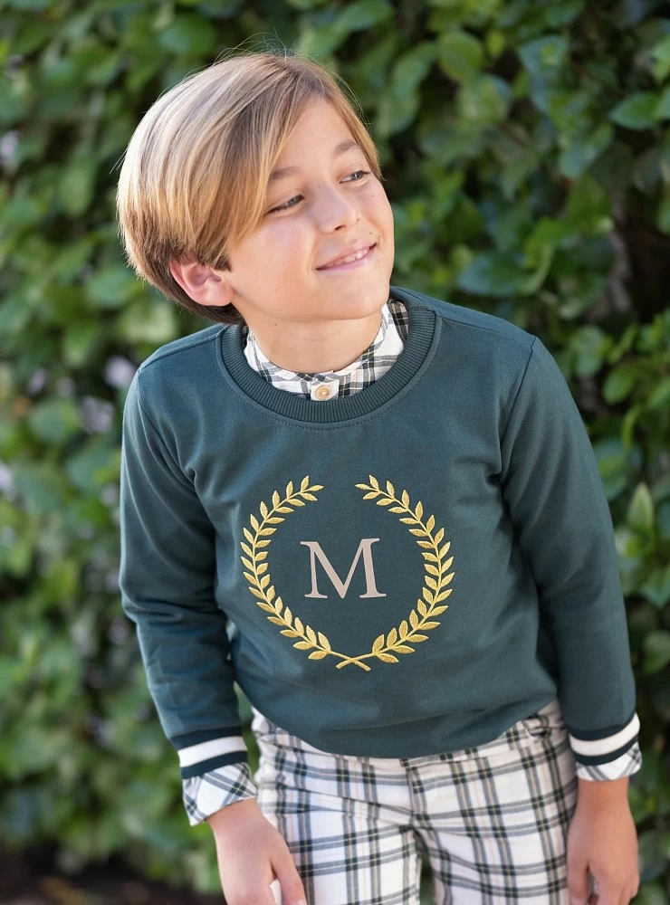 Sudadera para niño colección Olimpia de Mon petit Bombon