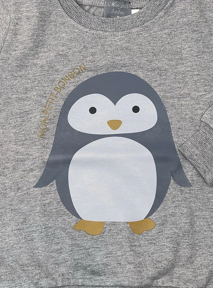 Sudadera para niño Colección Pingüino de Mon Petit Bonbon