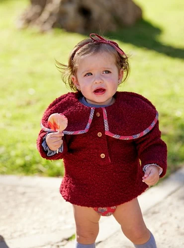 Sudadera y braga para niña colección Piñas de Cocote