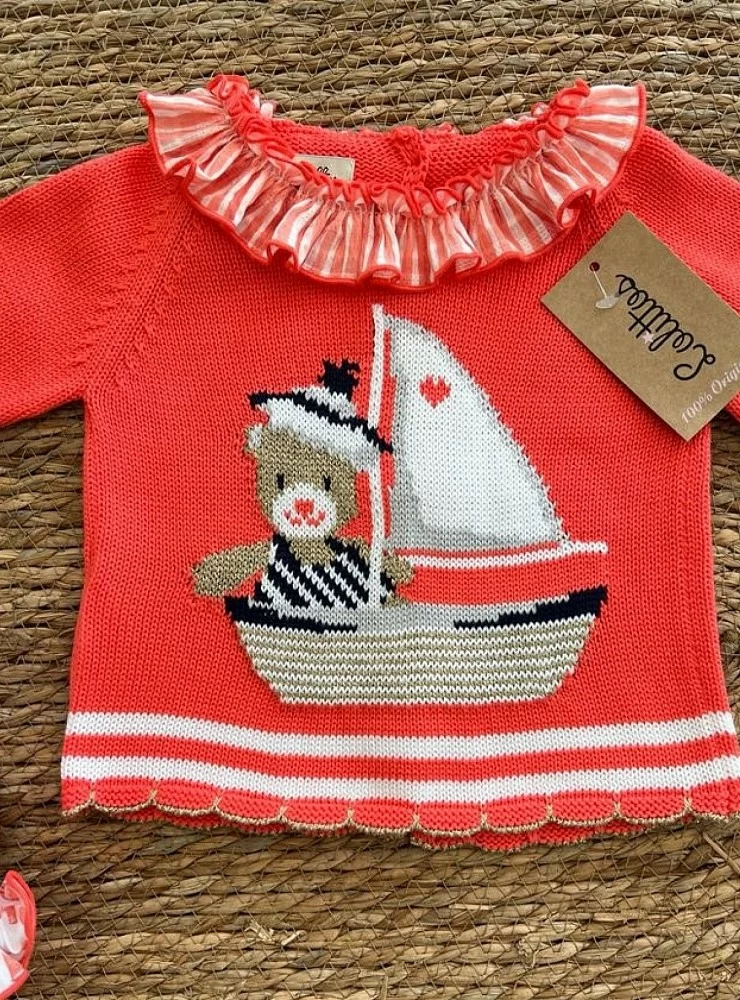 Suéter y braguita para niña. Colección Sailor de Lolittos