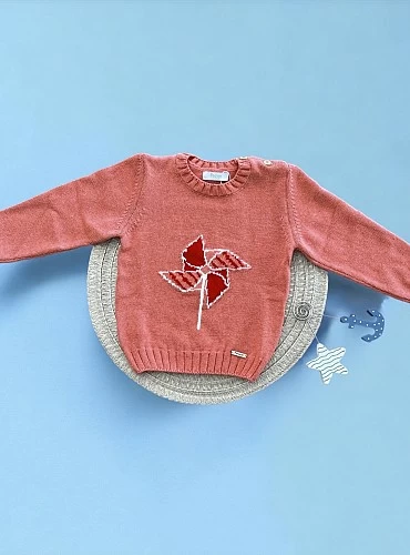 Summer knitted sweater Poppies Collection by Foque