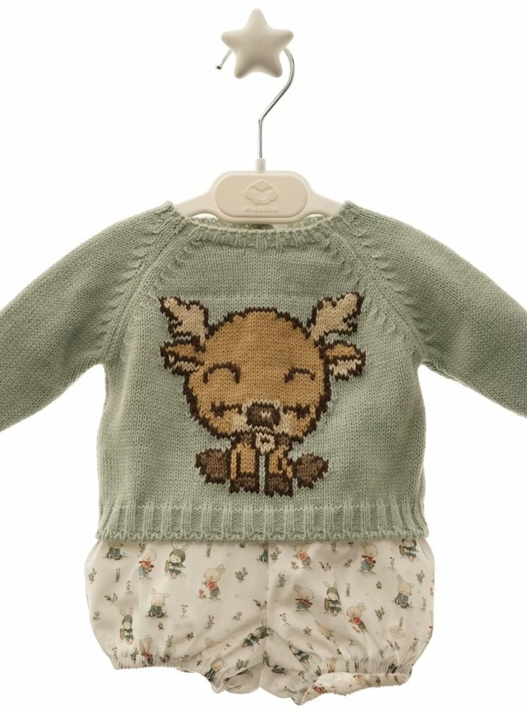 Sweater and panty set for baby boy, Silvestre collection