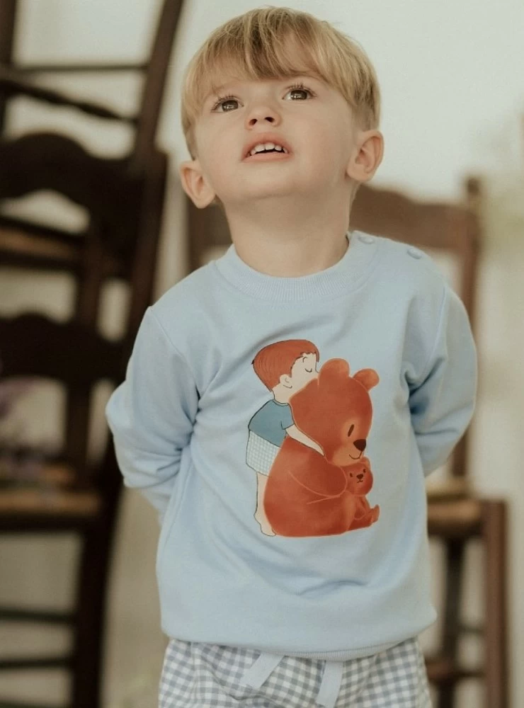Sweatshirt for boy Little Bears collection by Pio Pio