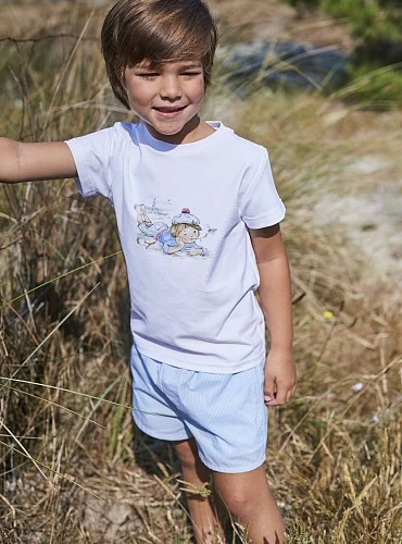 T-shirt and boxer set for boys from La Martinica Seychelles collection