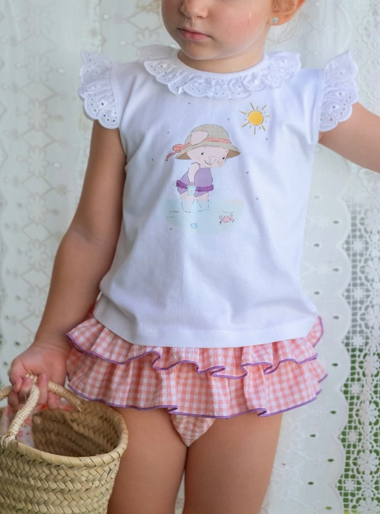 T-shirt and briefs set, Lavender Collection