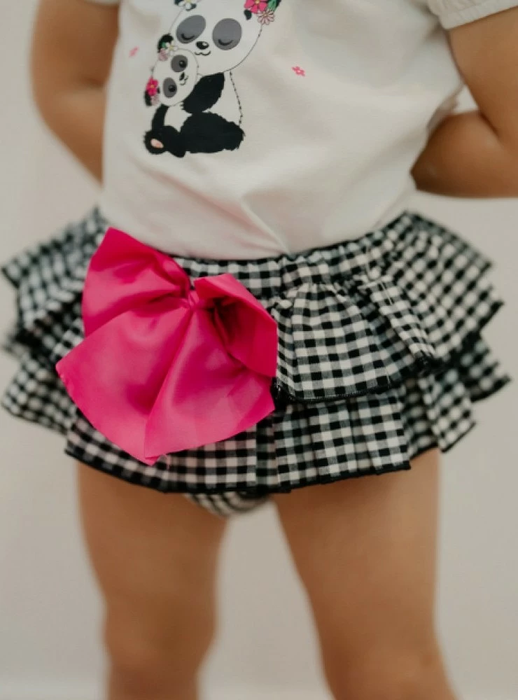 T-shirt and panties set for girls Panda collection by Pio pio