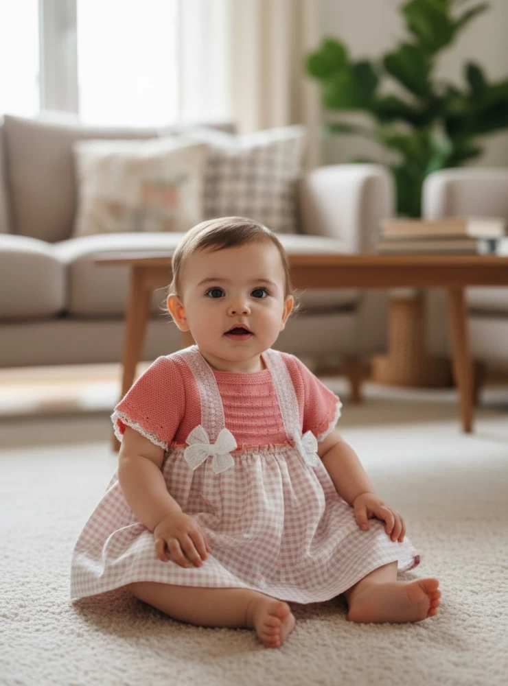 Tangerine-colored dress and panty set