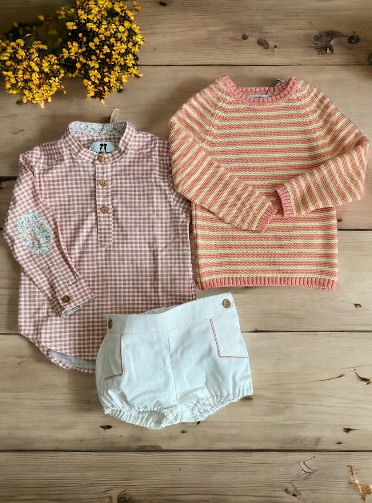 Three-piece set for boys Versalles collection from La Martinica