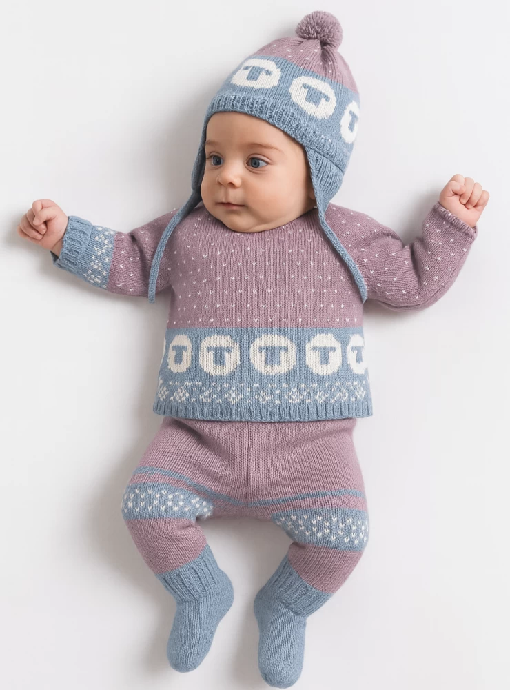 Three-piece set from the Lolittos Borreguito collection
