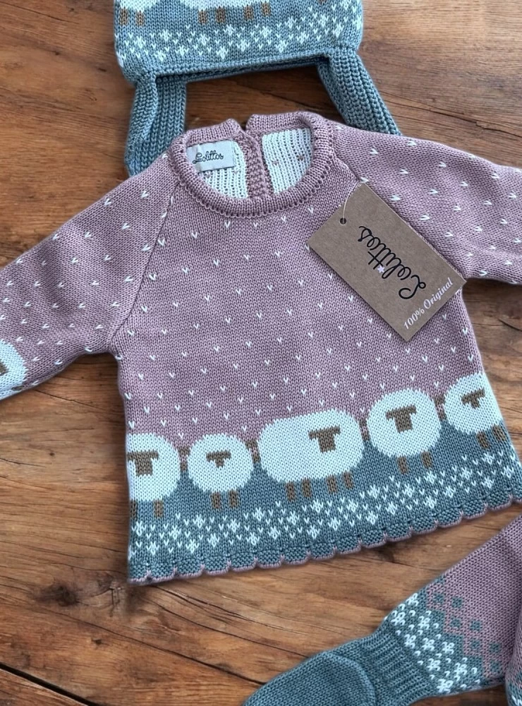 Three-piece set from the Lolittos Borreguito collection
