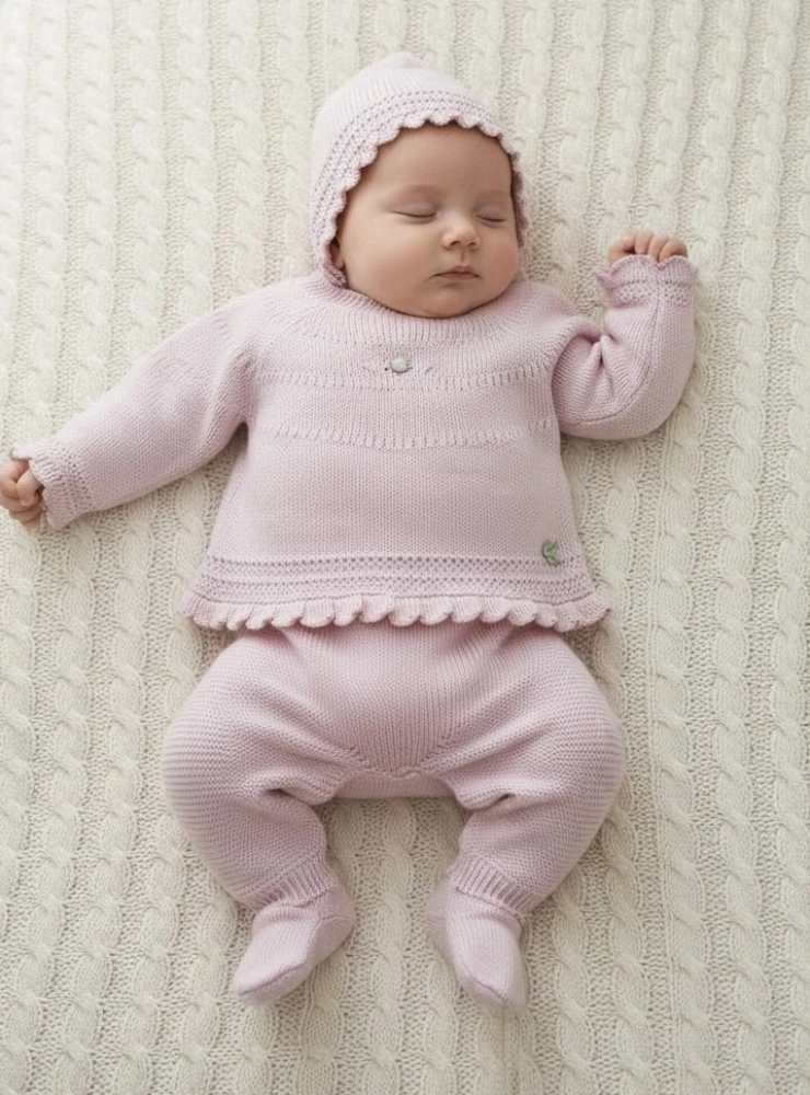 Three-piece set in 100% cotton knit, Toronto collection