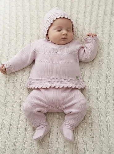 Three-piece set in 100% cotton knit, Toronto collection