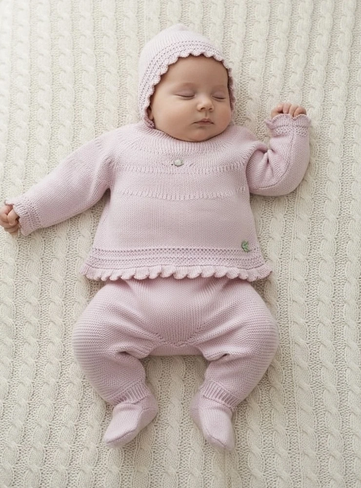 Three-piece set in 100% cotton knit, Toronto collection