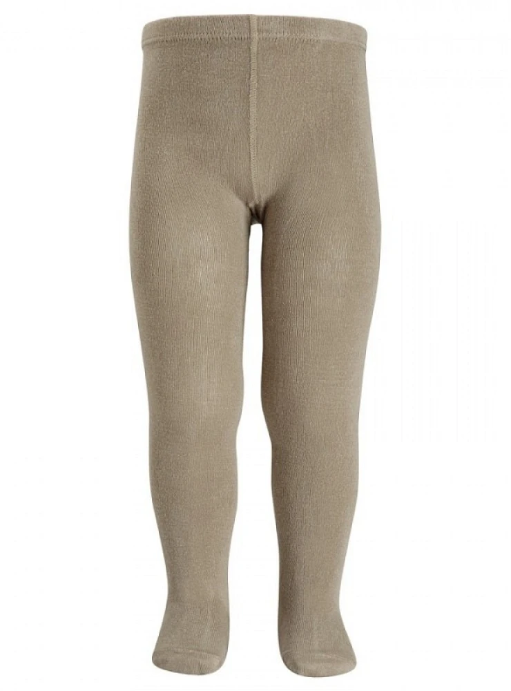 Tights, plain knit, brand Cóndor, color 310 Quinoa