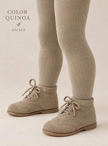 Tights, plain knit, brand Cóndor, color 310 Quinoa