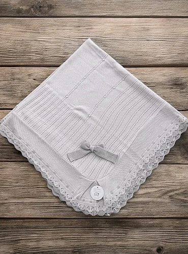 Toquilla con tablas y lazo. Crema con arena. Unisex