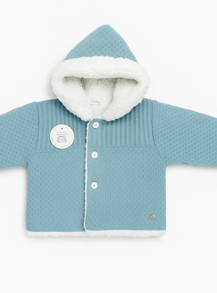 Trenca de punto en dos colores. Forrado con borreguito