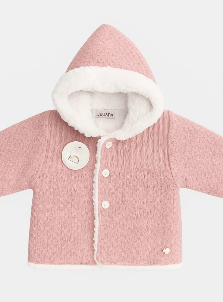 Trenca de punto en dos colores. Forrado con borreguito