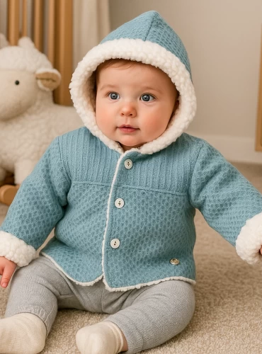 Trenca de punto en dos colores. Forrado con borreguito