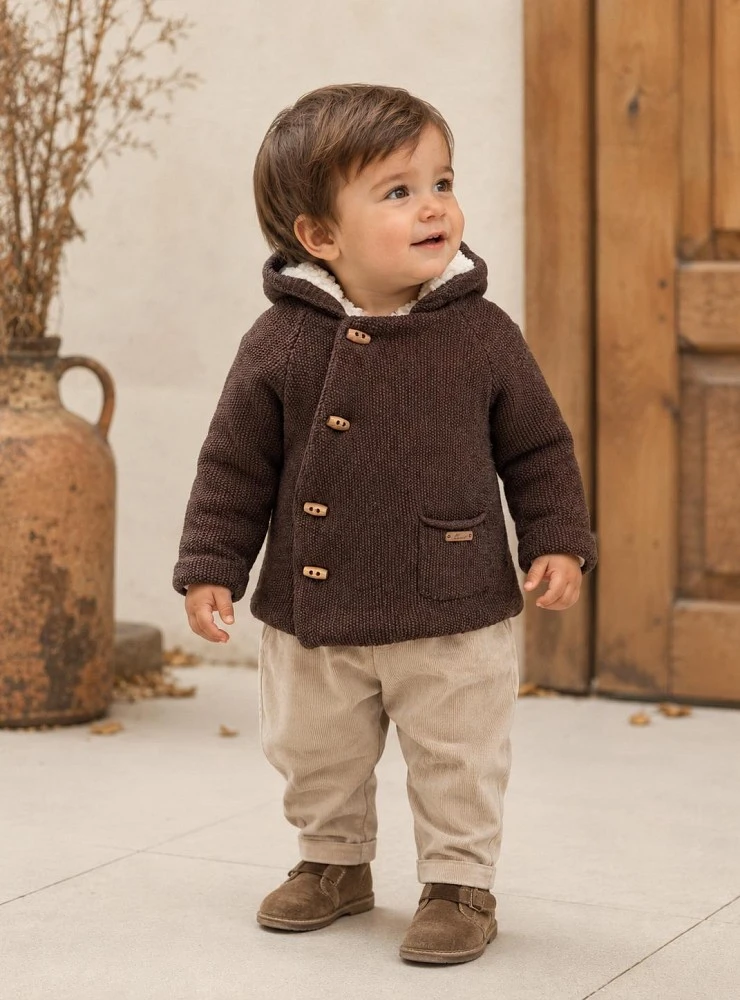 Trenka de Punto con Interior Polar Siero Chocolate