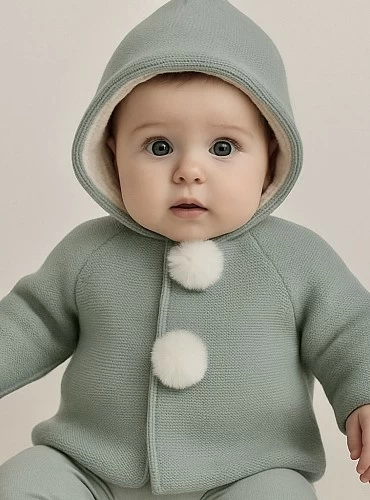 Trenka de punto unisex con pelo por dentro