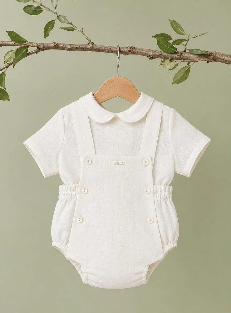Two-piece linen set for boys. Amber Collection.