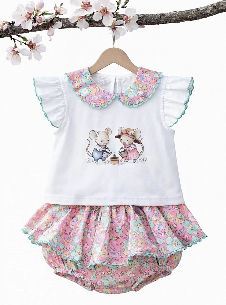 Two-piece outfit for girls Petunia Collection