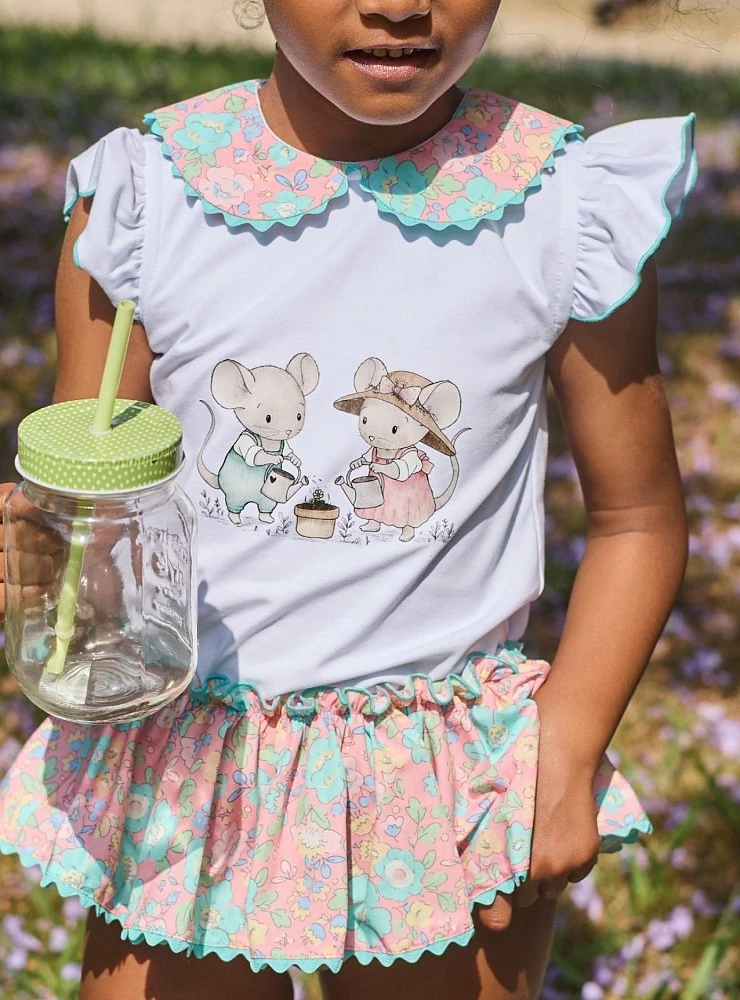 Two-piece outfit for girls Petunia Collection