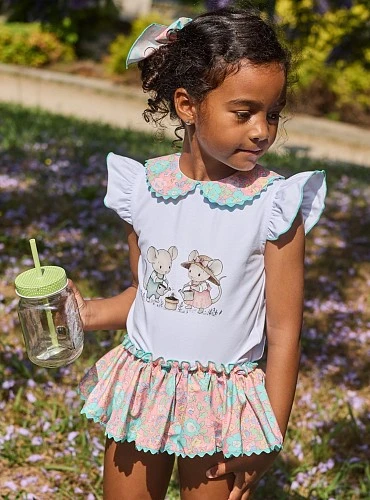 Two-piece outfit for girls Petunia Collection