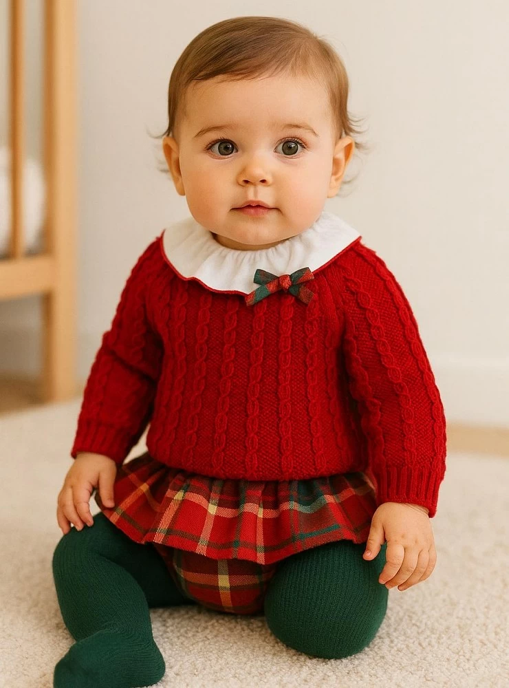 Two-piece set for girls, Tartan collection