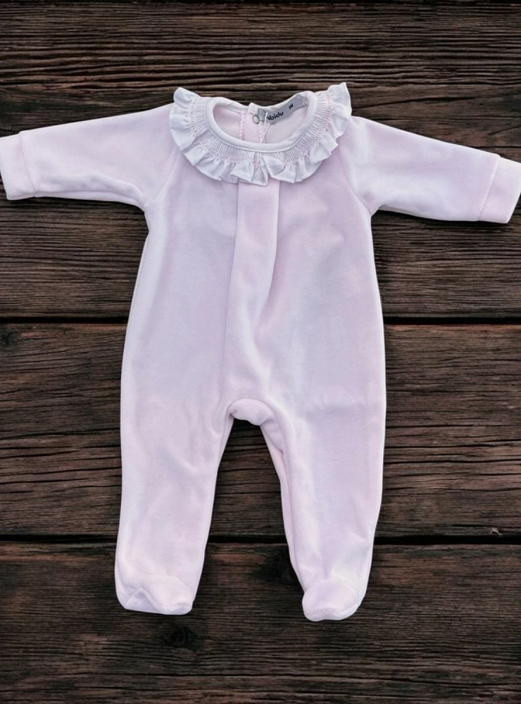 Two-tone fleece romper from the Artico family