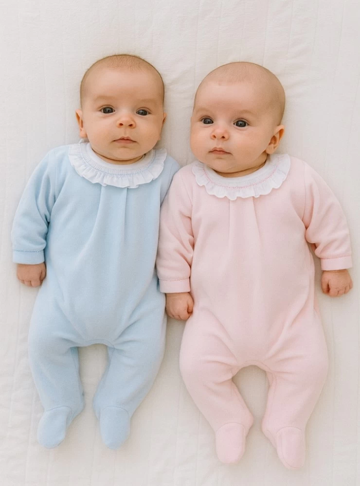 Two-tone fleece romper from the Artico family