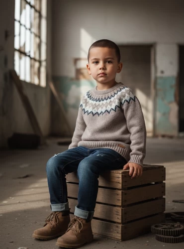 Two-tone jacquard knit sweater, Sherwood model