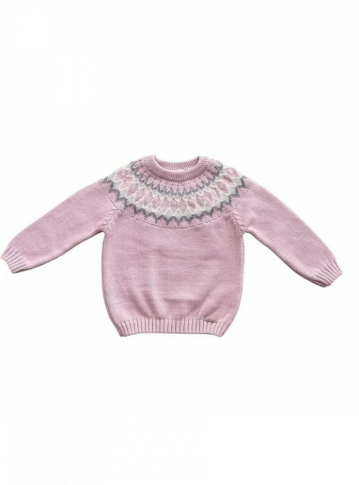 Two-tone jacquard knit sweater, Sherwood model