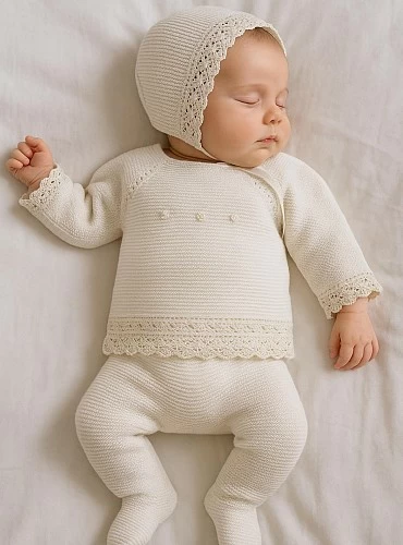 Unisex beige three-piece set, special ceremony