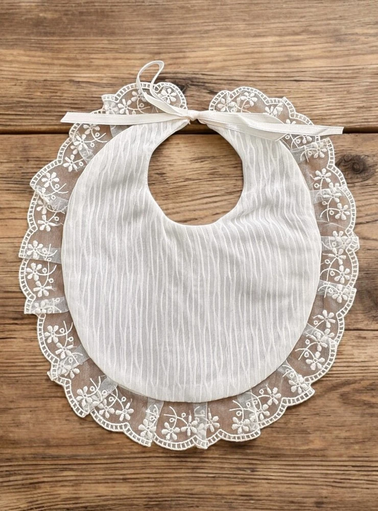 Unisex bib for christening
