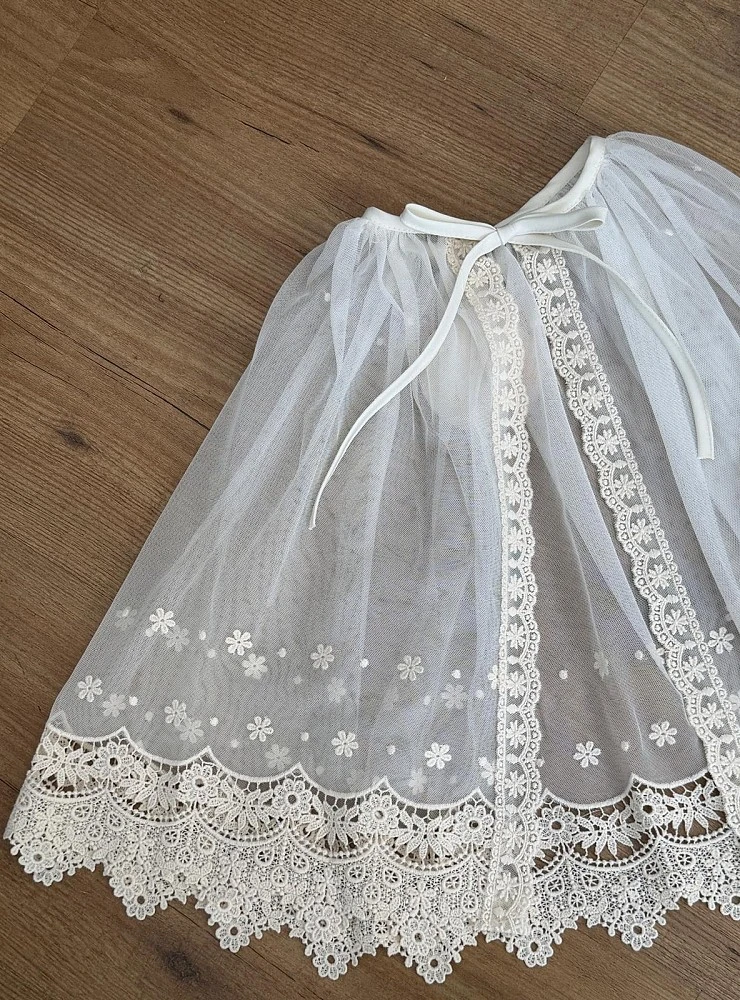 Unisex christening cape. Dawn collection
