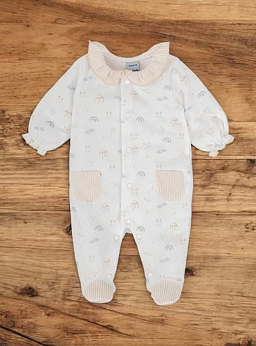 Unisex cotton romper or pajamas from the Cielo collection