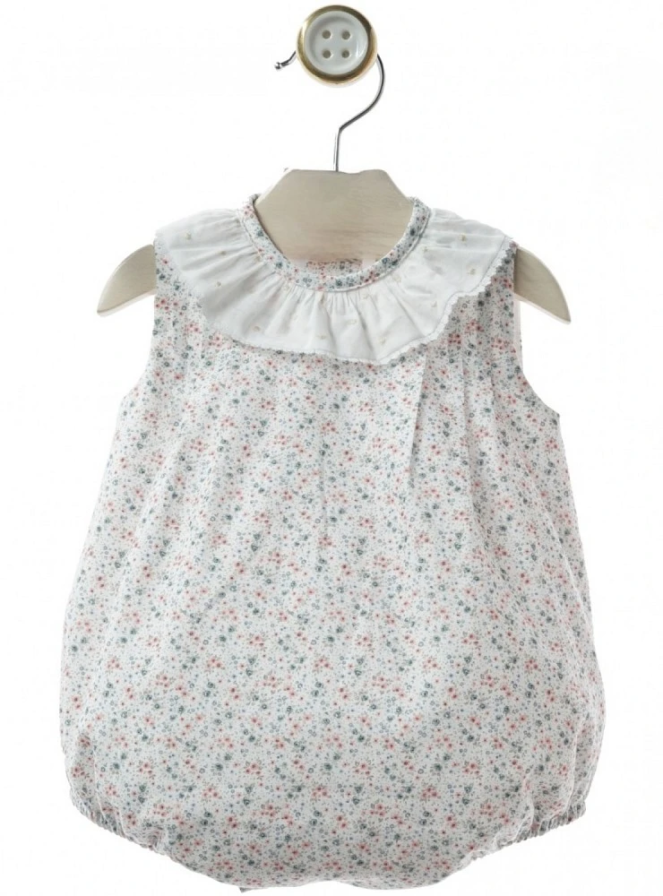 Unisex floral romper, Liberty Collection Tile